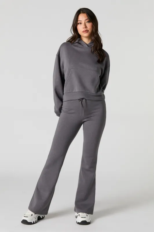 Pantalon d'entraînement à jambe évasée en molleton avec taille coulissante sold by Urban Planet