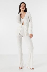 High Rise Ribbed Wide Leg Pant sold by Urban Planet