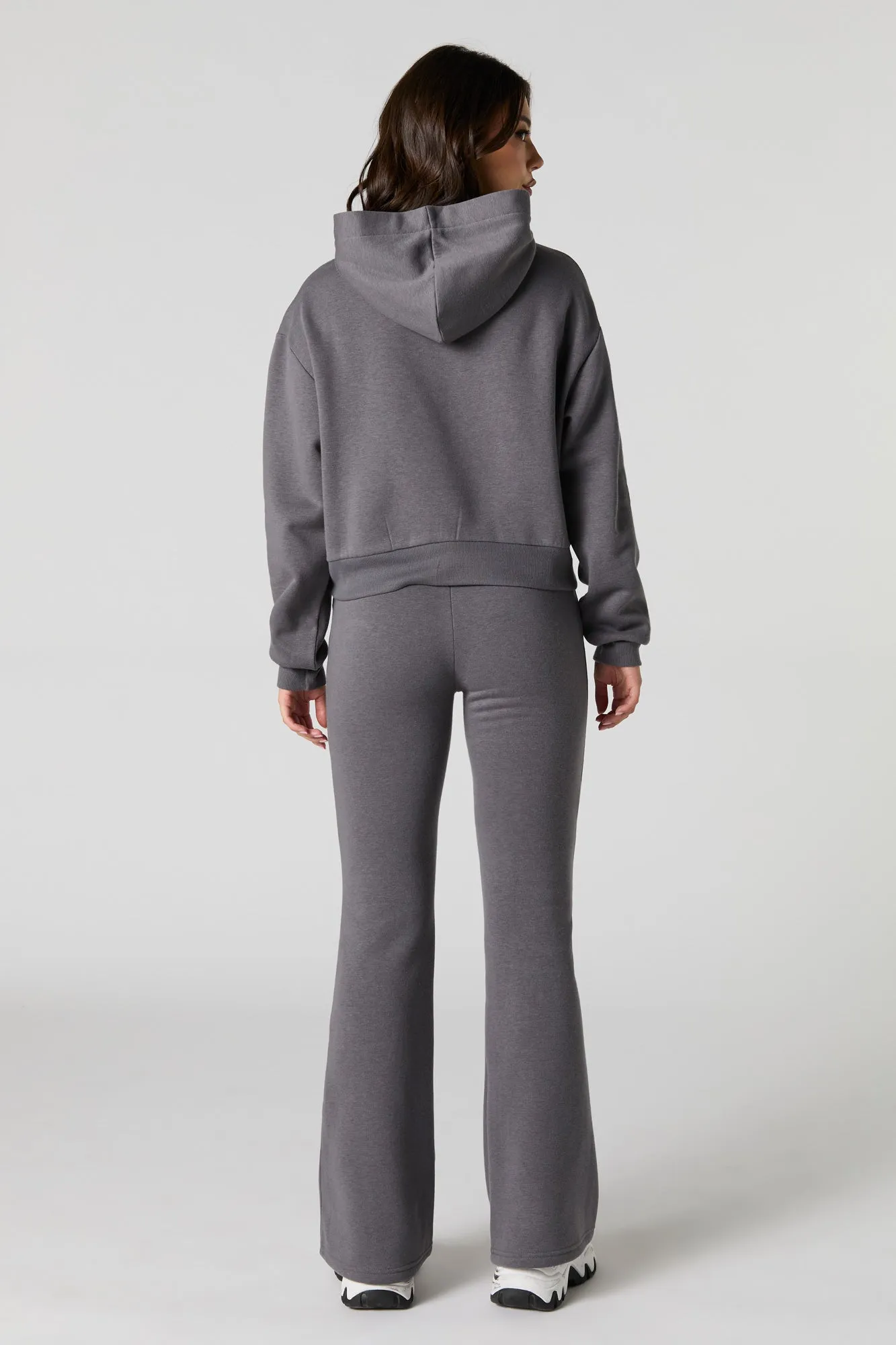 Pantalon d'entraînement à jambe évasée en molleton avec taille coulissante sold by Urban Planet product image thumbnail 3