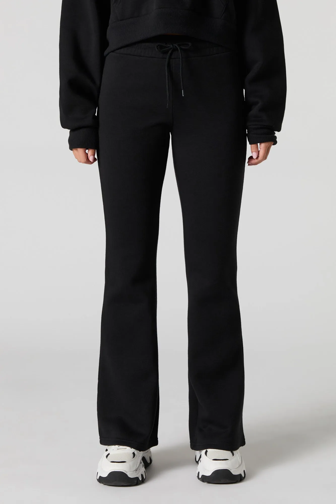 Pantalon d'entraînement à jambe évasée en molleton avec taille coulissante sold by Urban Planet product image thumbnail 5