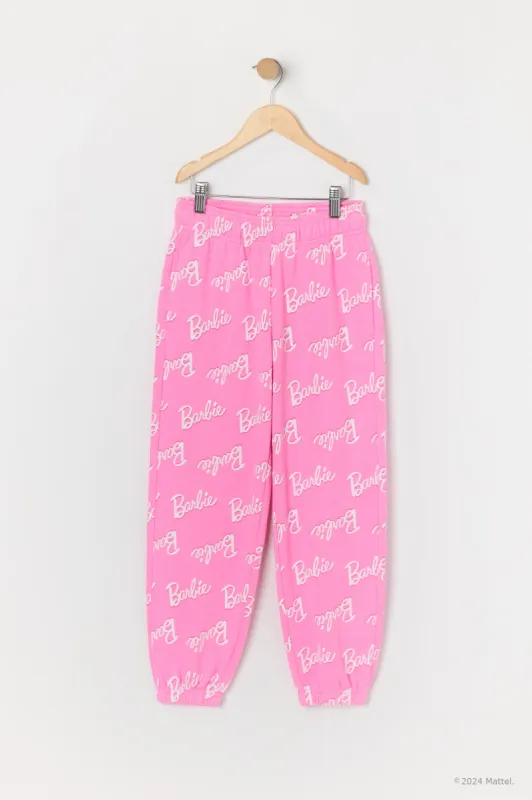 Barbie™ Girls Printed Fleece Jogger sold by Urban Planet