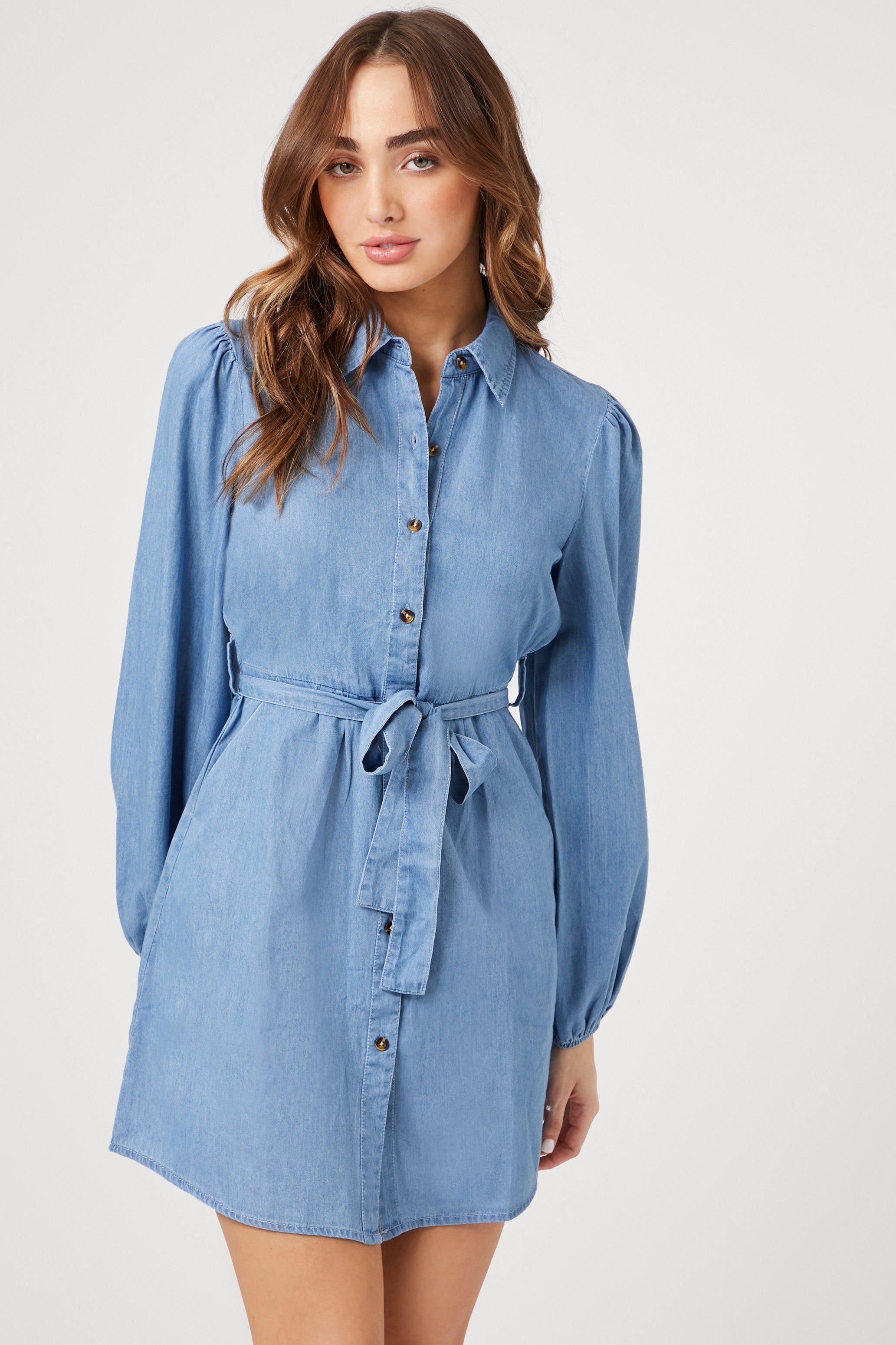 Self Tie Mini Shirt Dress sold by Urban Planet product image thumbnail 2