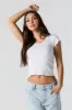Ribbed Lettuce Trim T-Shirt sold by Urban Planet
