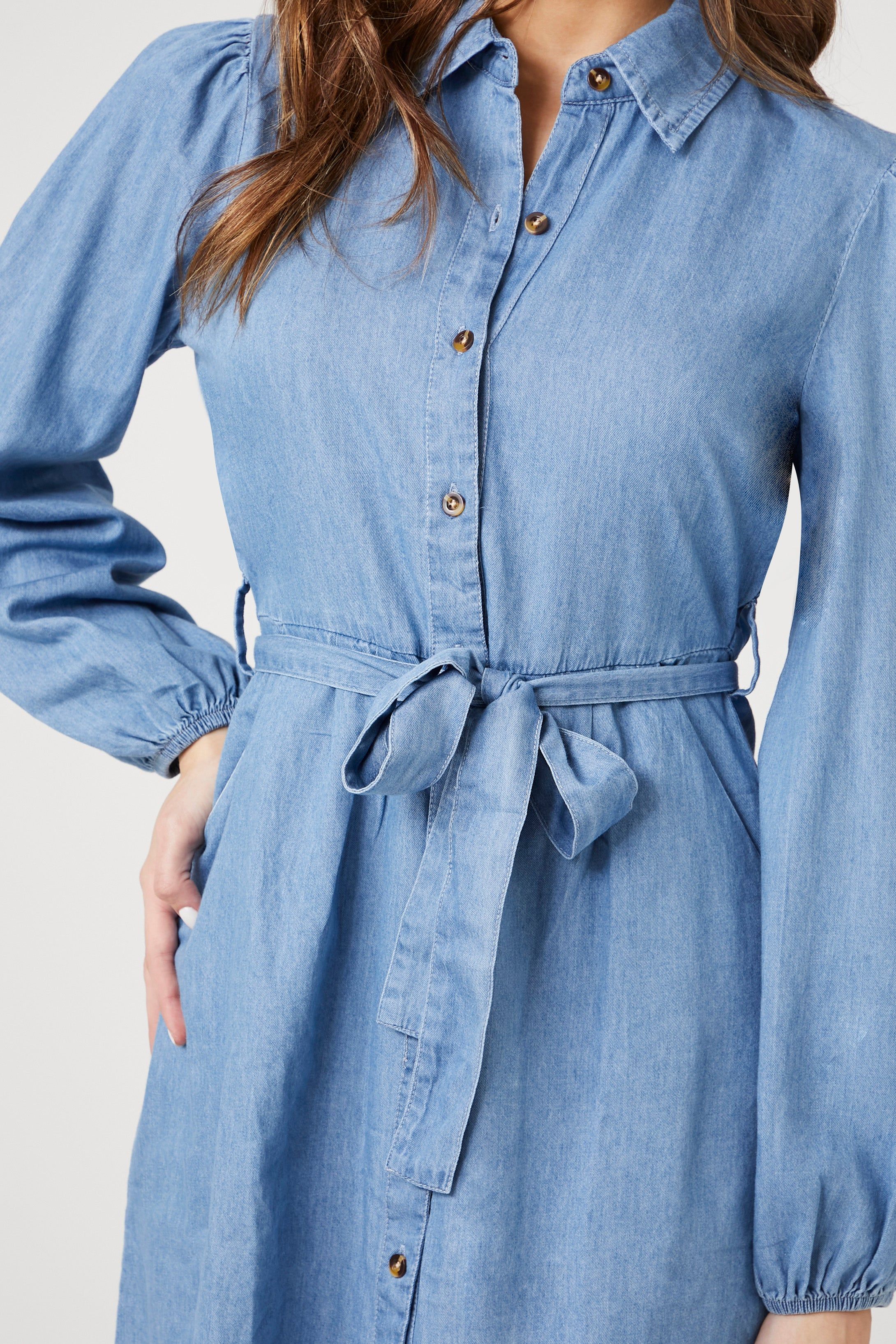 Self Tie Mini Shirt Dress sold by Urban Planet product image thumbnail 5