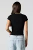Ribbed Lettuce Trim T-Shirt sold by Urban Planet