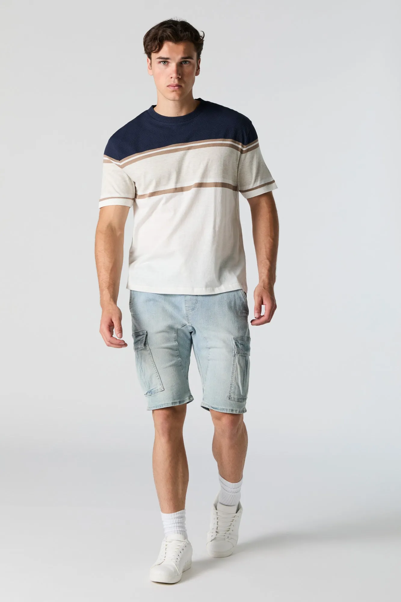 Colourblock Striped T-Shirt sold by Urban Planet product image thumbnail 3