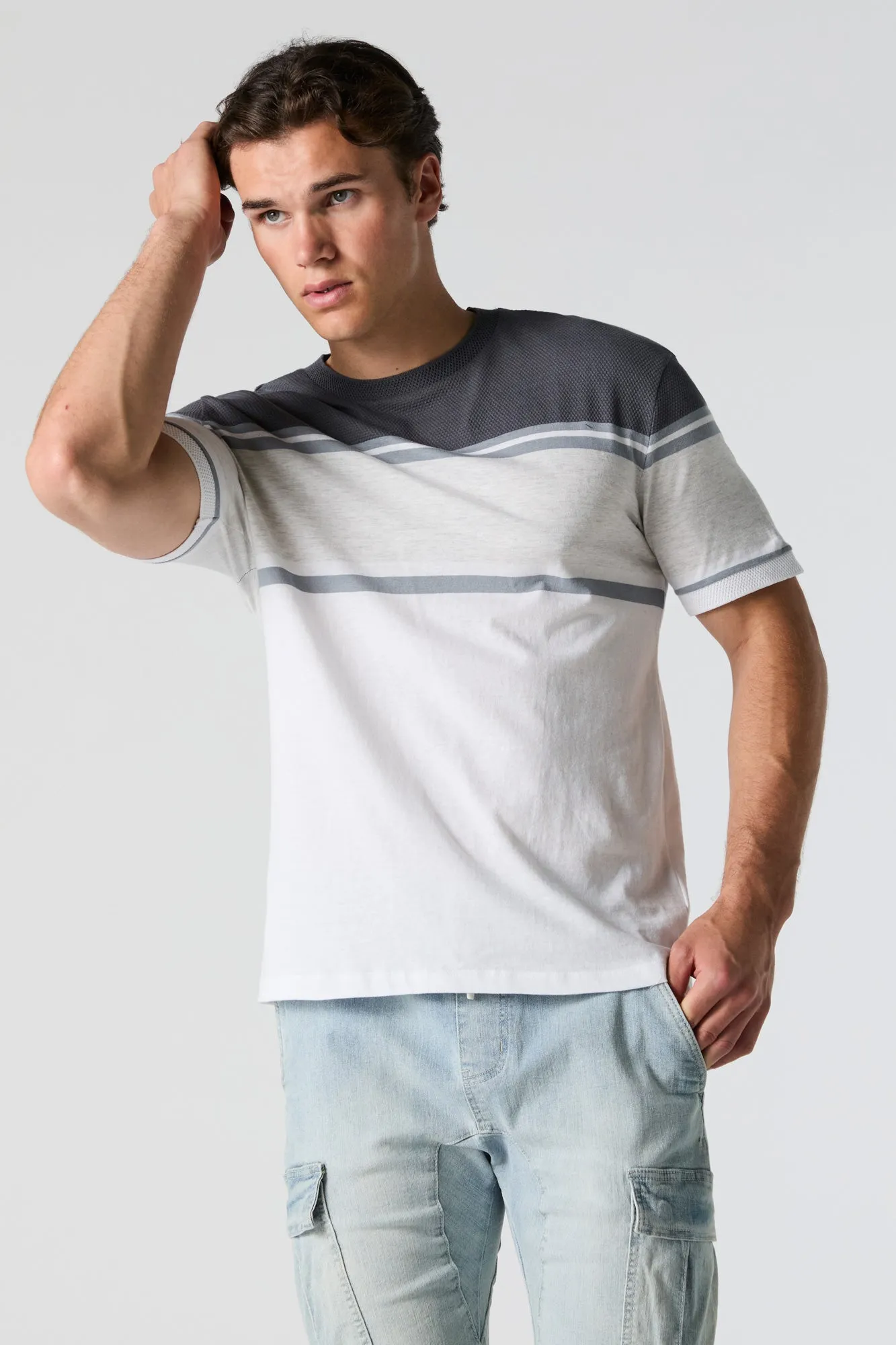 Colourblock Striped T-Shirt sold by Urban Planet product image thumbnail 4
