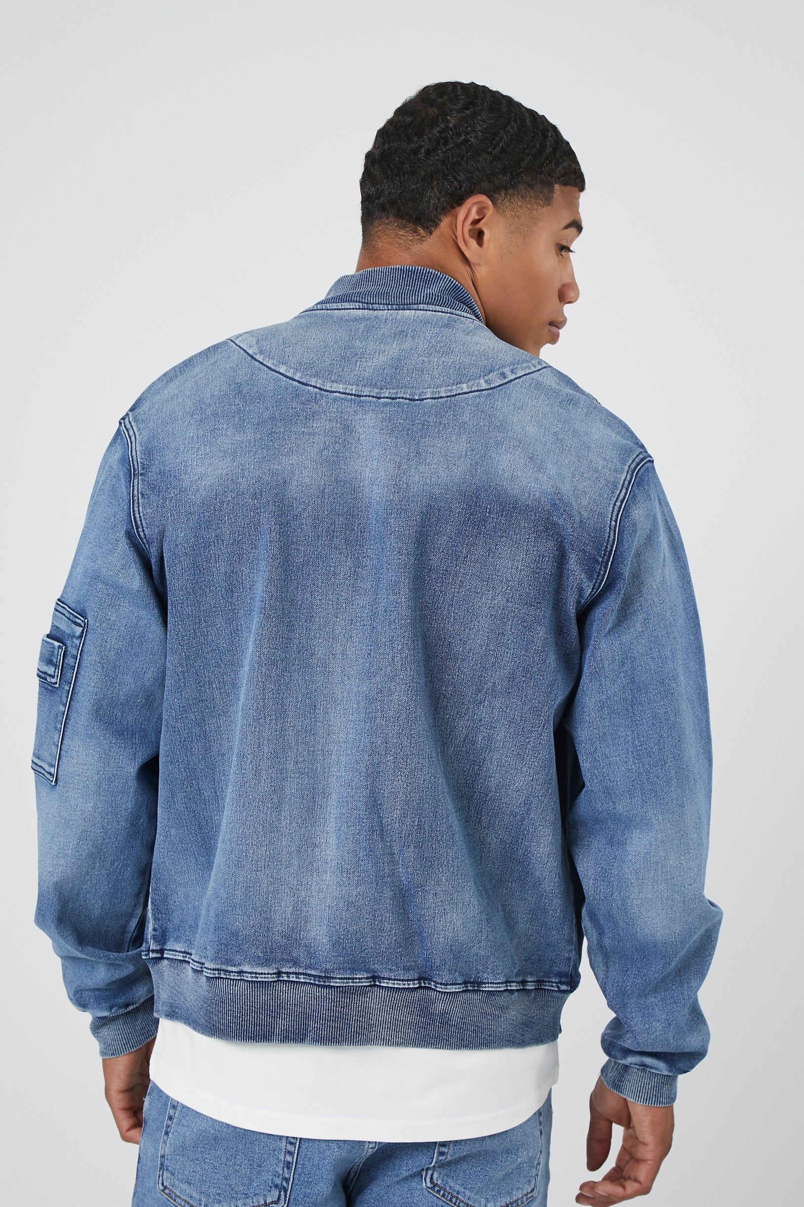 Denim Bomber Jacket sold by Urban Planet product image thumbnail 2