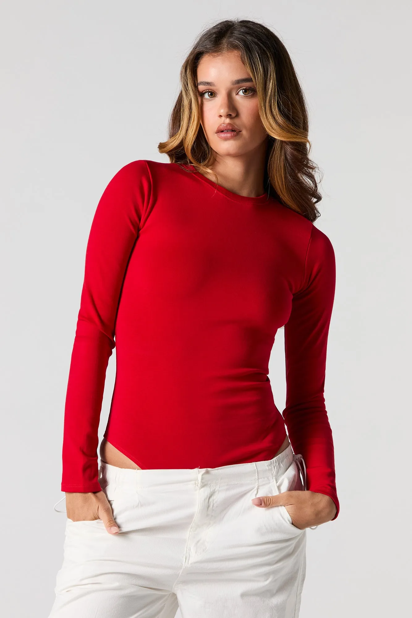 Crew Neck Long Sleeve Bodysuit sold by Urban Planet product image thumbnail 2