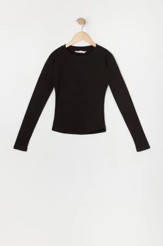 Girls Soft Ribbed Long Sleeve Top (2 Pack) sold by Urban Planet