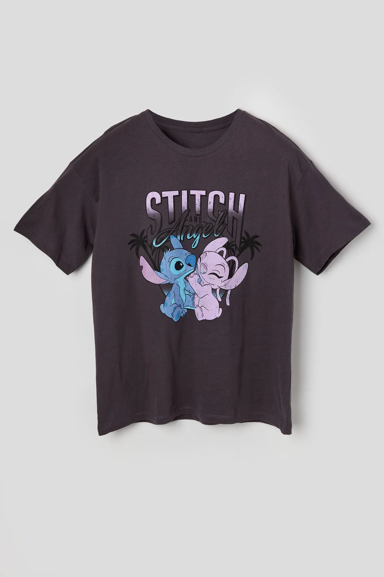 Stitch and Angel Graphic Boyfriend T-Shirt sold by Urban Planet product image thumbnail 4