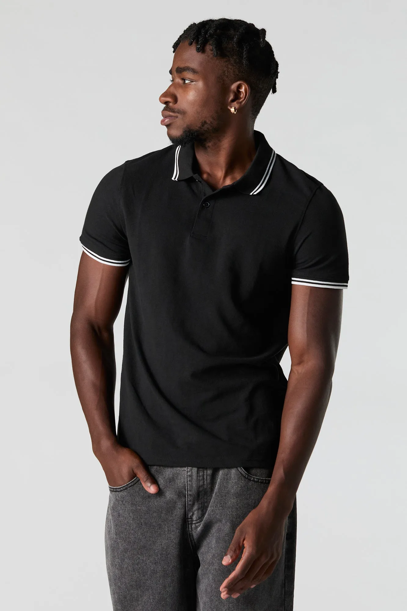 Contrast Trim Polo T-Shirt sold by Urban Planet product image thumbnail 4