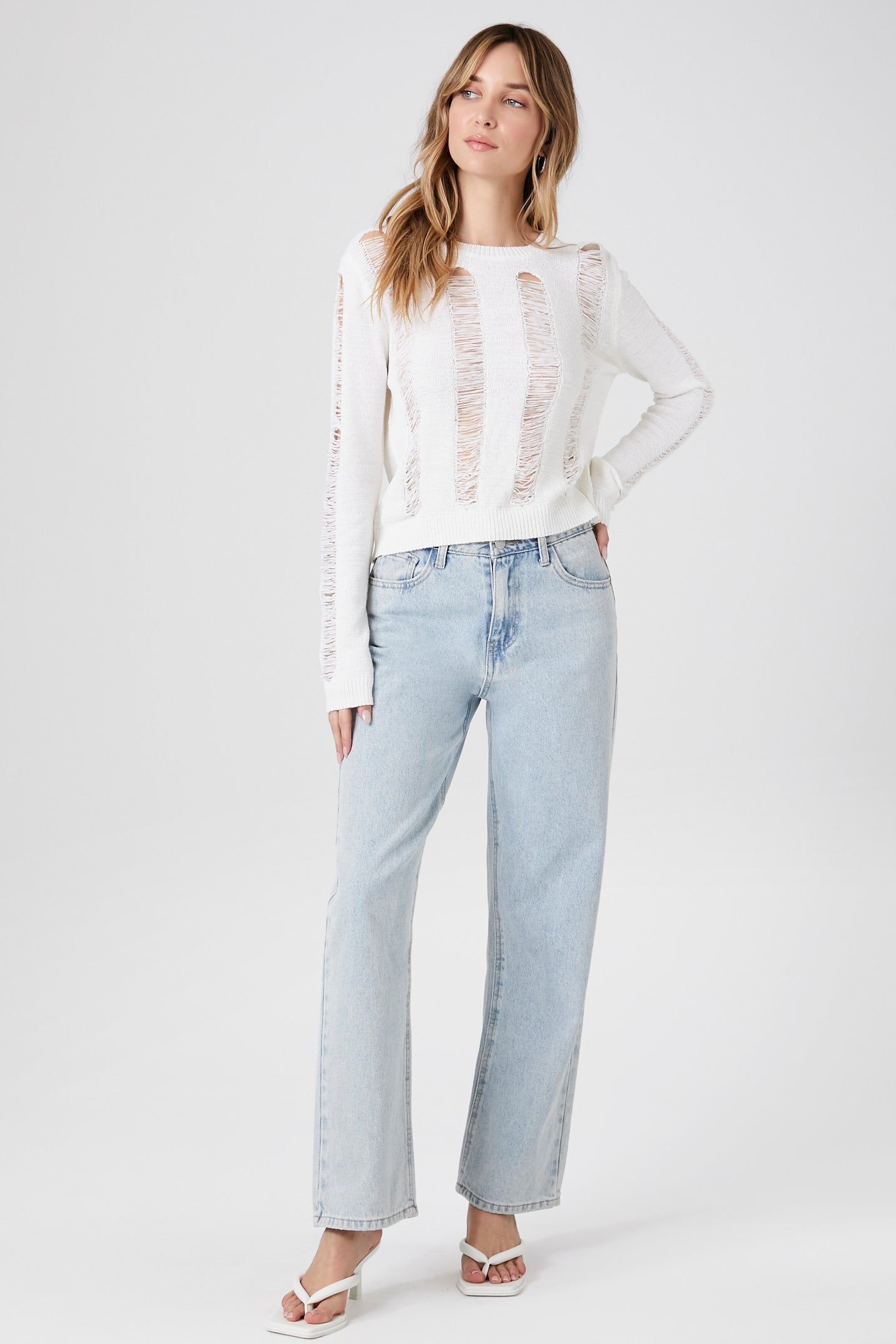 Chandail d'aspect usé avec dos en dentelle sold by Urban Planet product image thumbnail 9