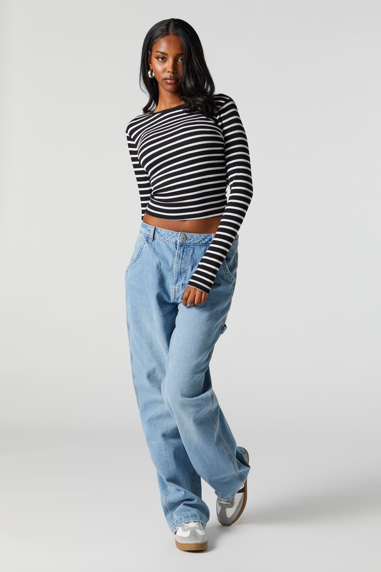 Ribbed Crewneck Long Sleeve Top sold by Urban Planet product image thumbnail 3