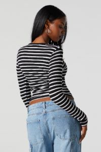Ribbed Crewneck Long Sleeve Top sold by Urban Planet
