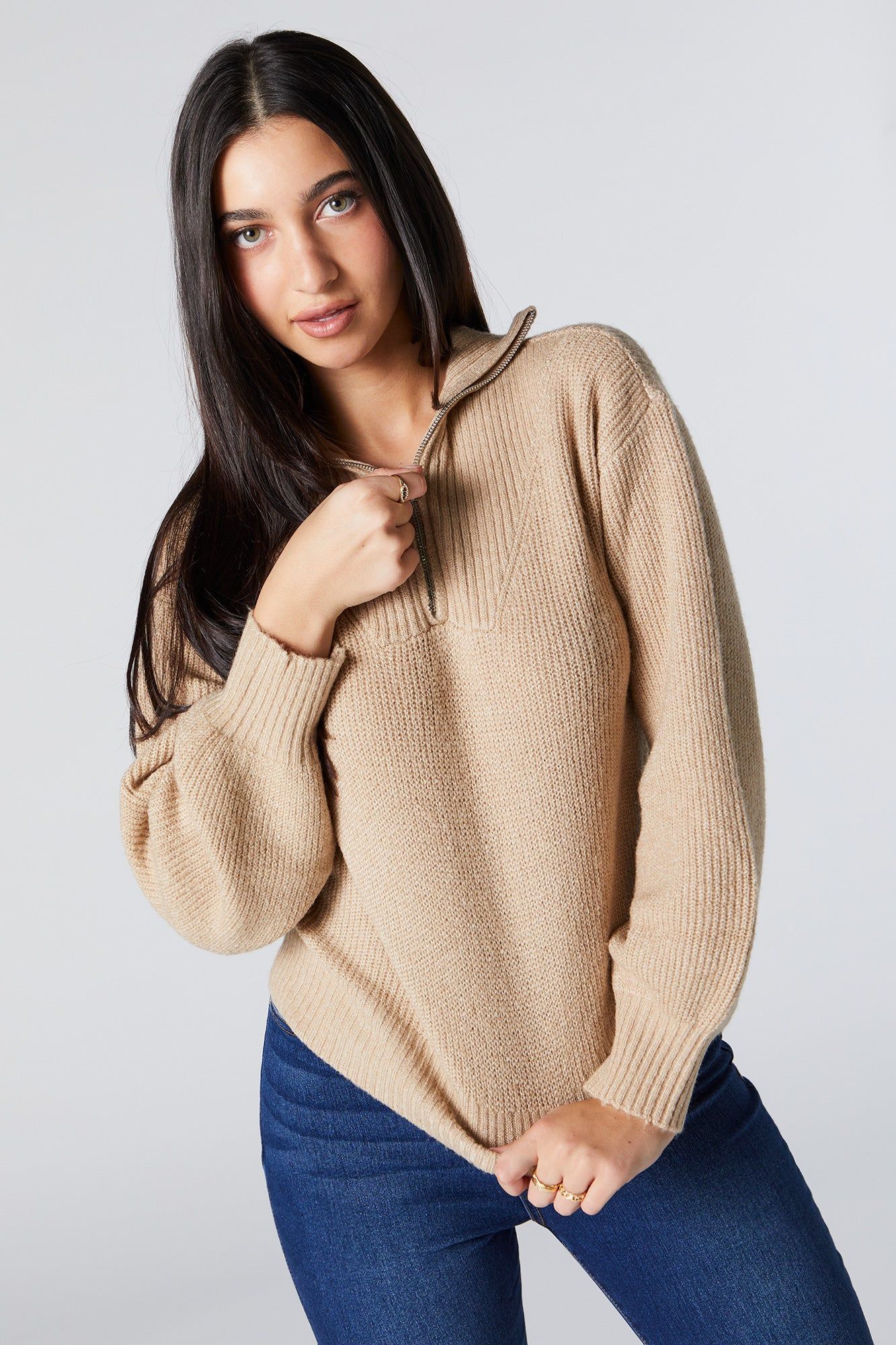 Quarter Zip Sweater sold by Urban Planet product image thumbnail 4