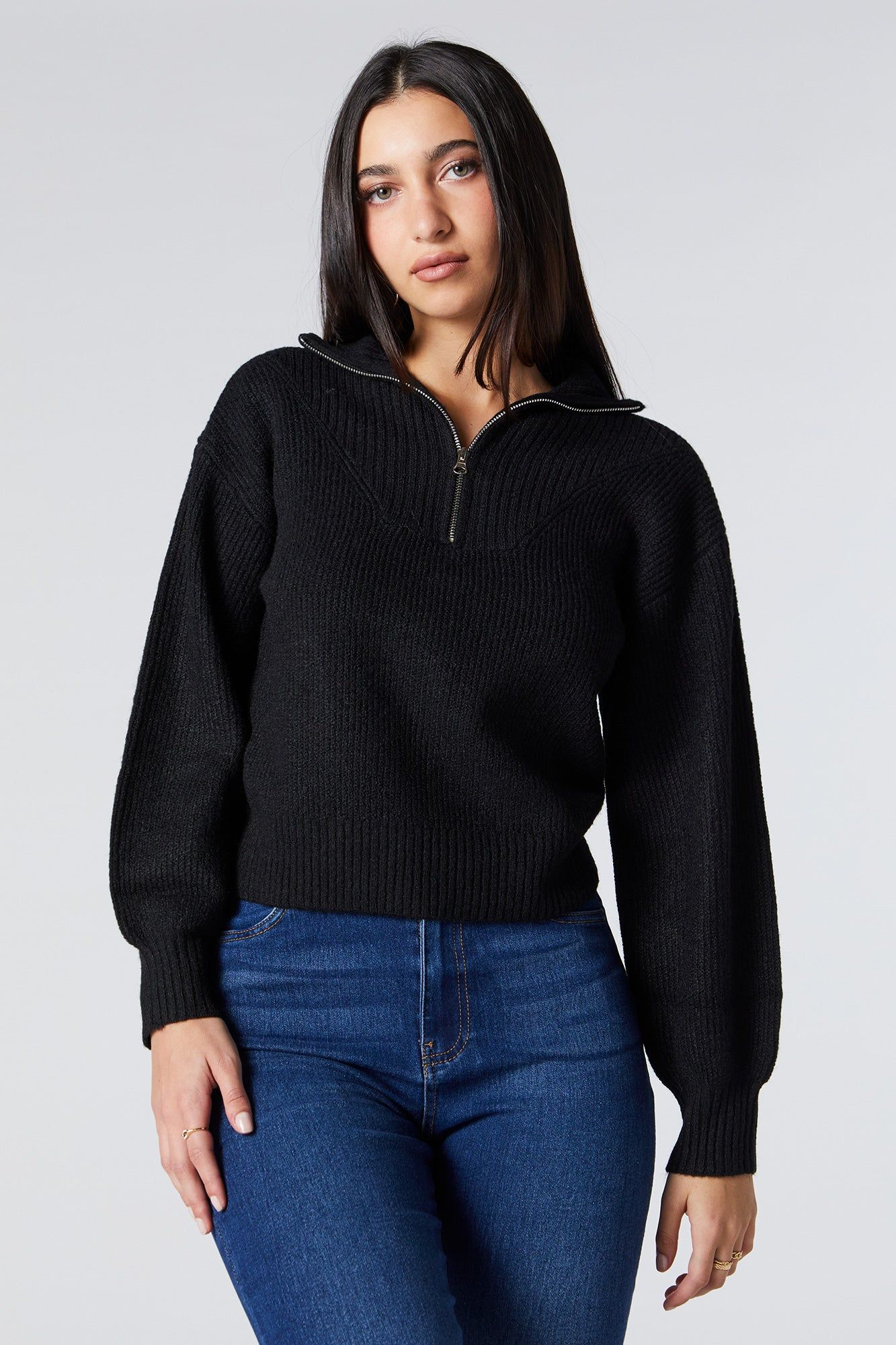 Quarter Zip Sweater sold by Urban Planet