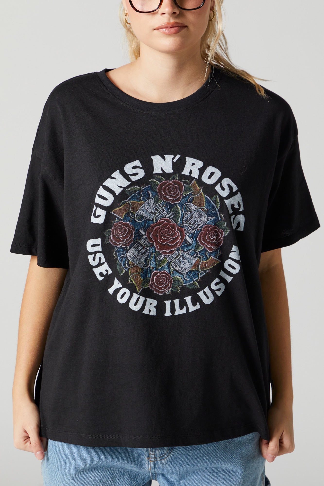 Guns N Roses Graphic Boyfriend T-Shirt sold by Urban Planet