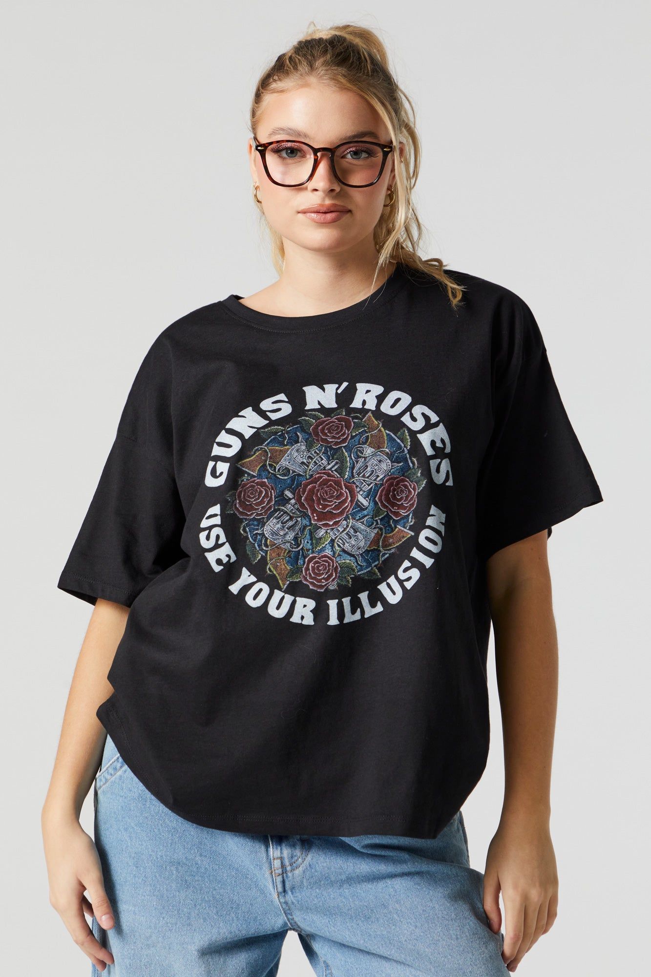 Guns N Roses Graphic Boyfriend T-Shirt sold by Urban Planet product image thumbnail 2