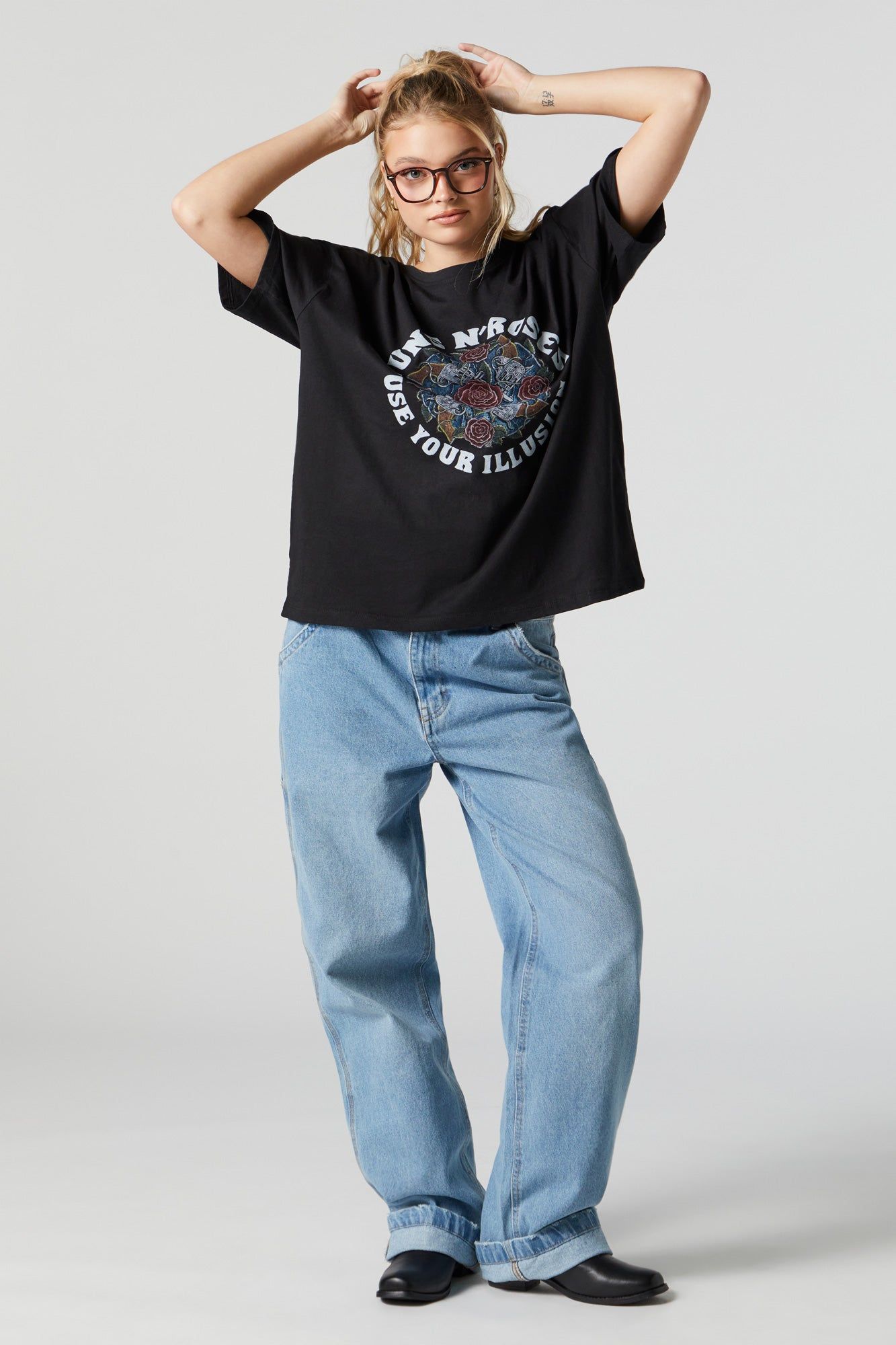 Guns N Roses Graphic Boyfriend T-Shirt sold by Urban Planet product image thumbnail 3