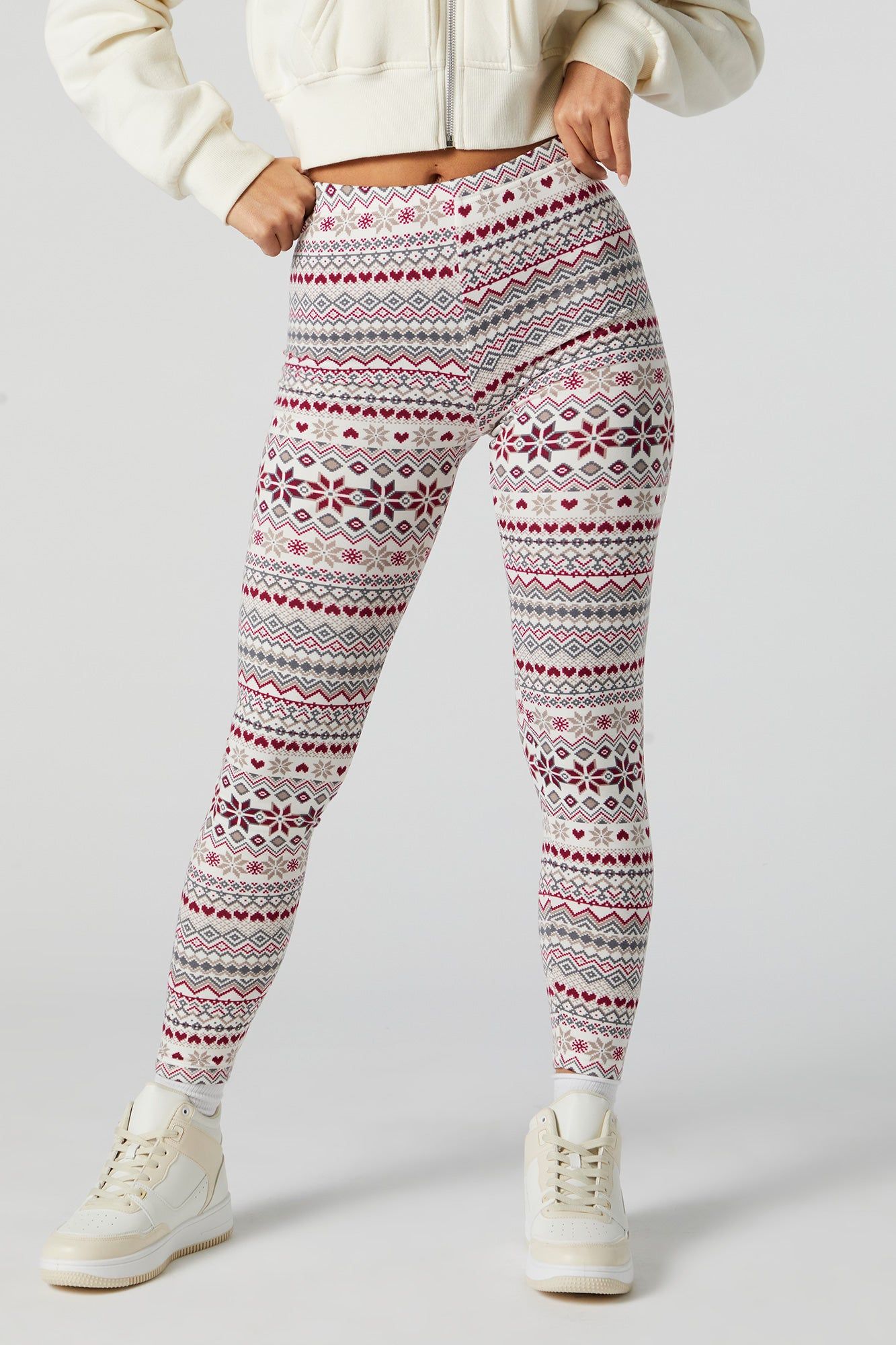 Heart Fairisle Print Fleece Legging sold by Urban Planet product image thumbnail 2