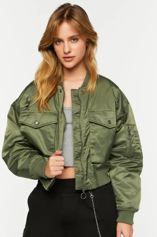 Cropped Bomber Jacket sold by Urban Planet