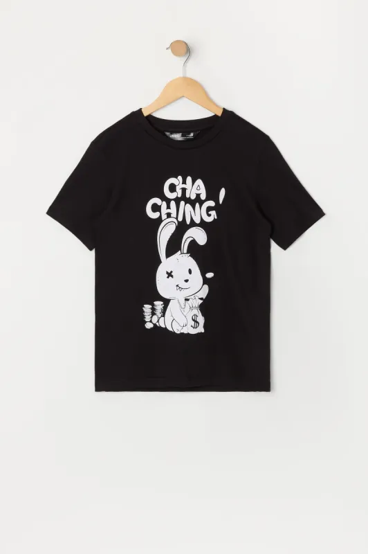 Boys Rich Bunny Graphic T-Shirt sold by Urban Planet