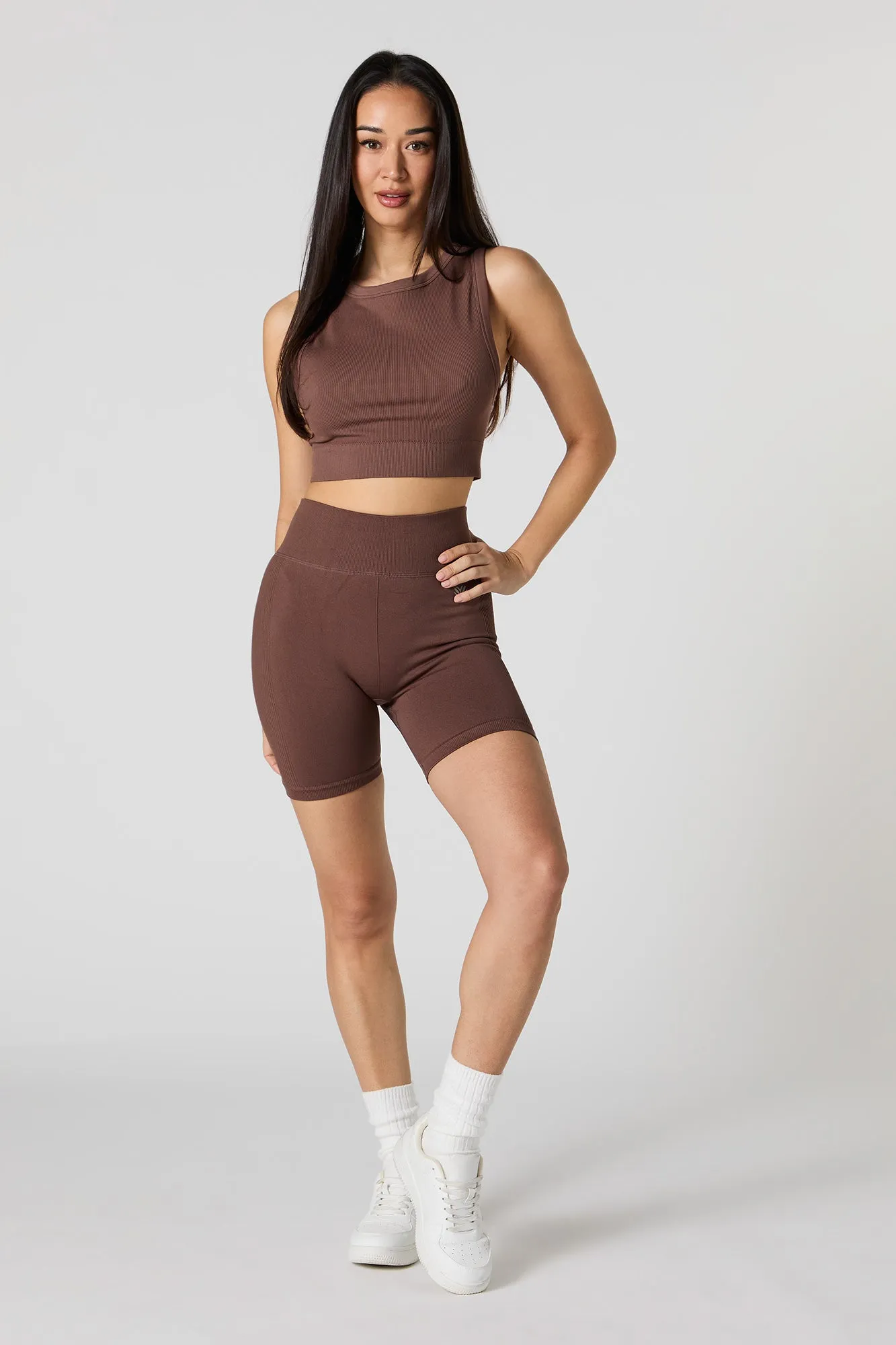 Active Seamless Ribbed Cropped Tank sold by Urban Planet product image thumbnail 3