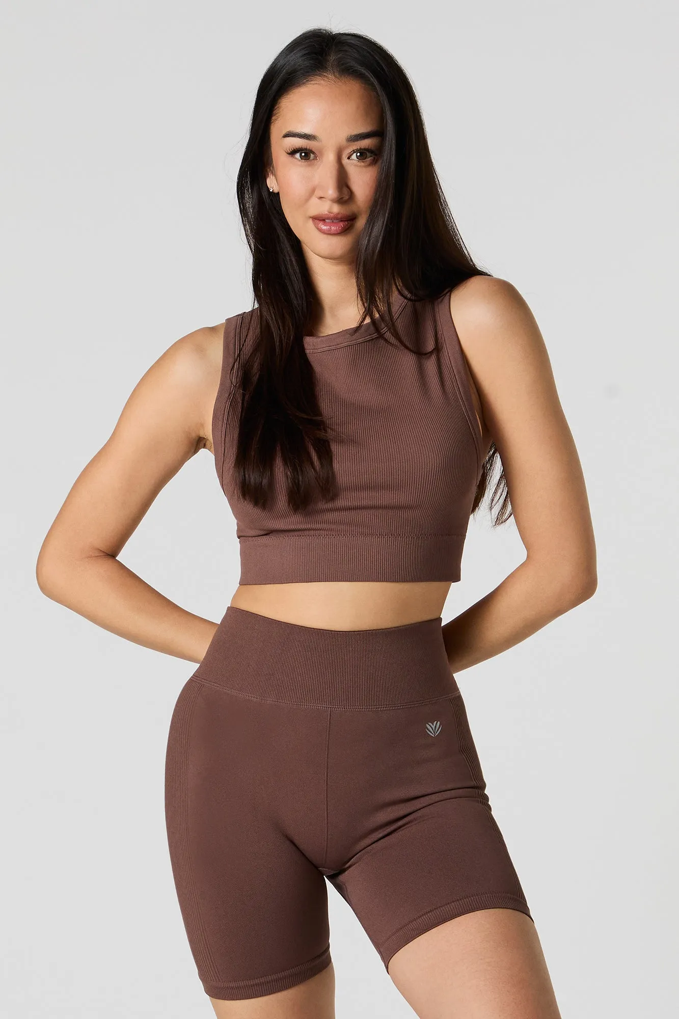 Active Seamless Ribbed Cropped Tank sold by Urban Planet