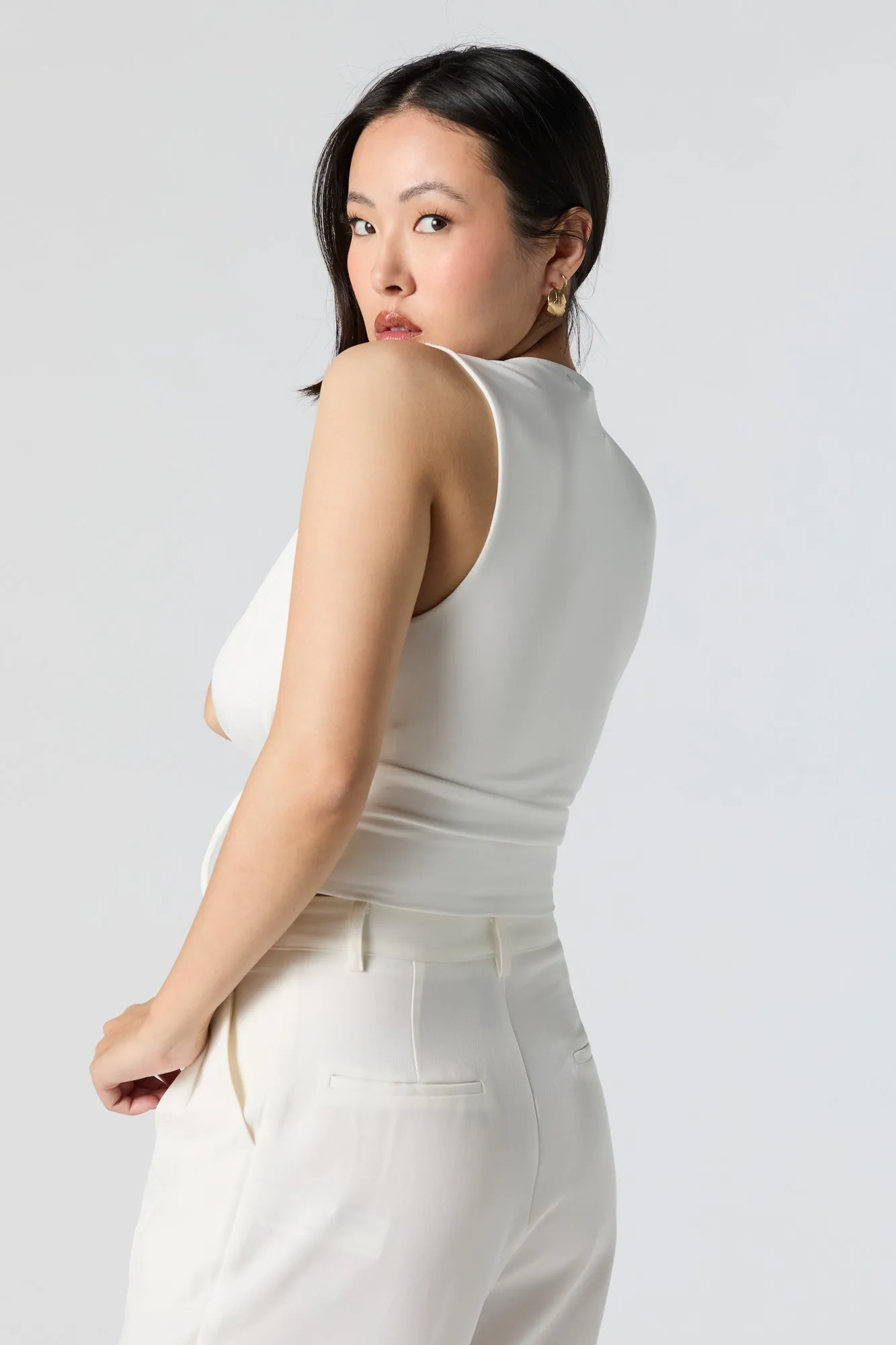 Plunging Drawstring Crop Top sold by Urban Planet product image thumbnail 5