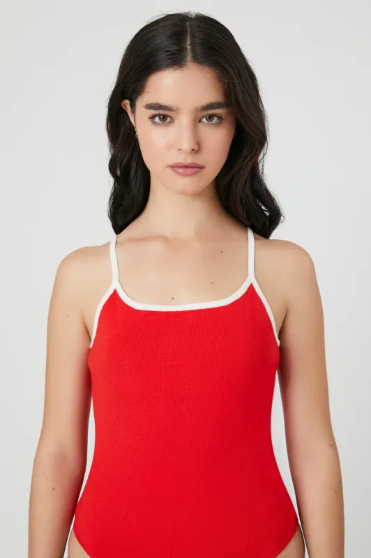 Contrast Knit Cami Bodysuit sold by Urban Planet