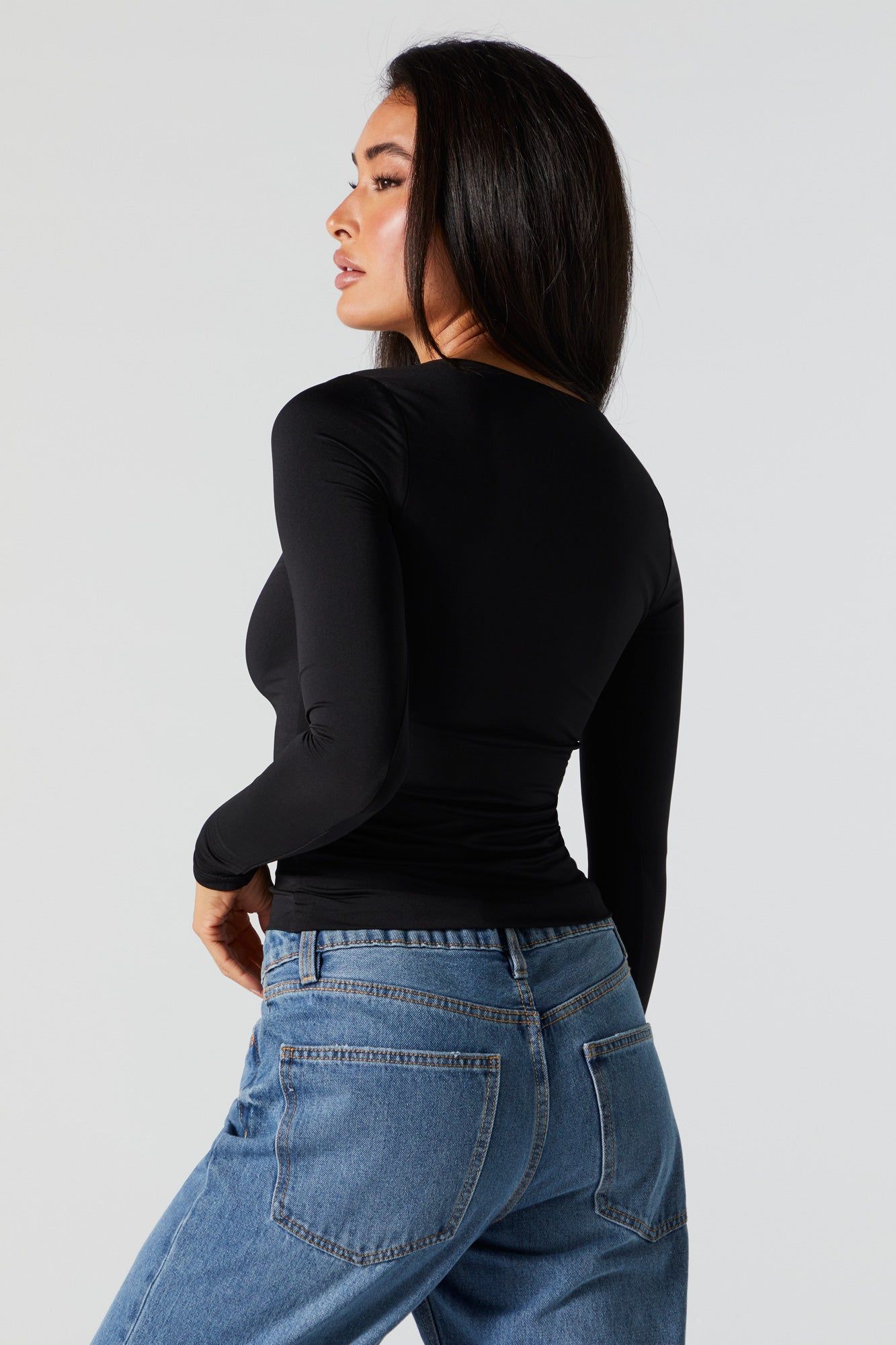Contour Scoop Neck Long Sleeve Top sold by Urban Planet product image thumbnail 2