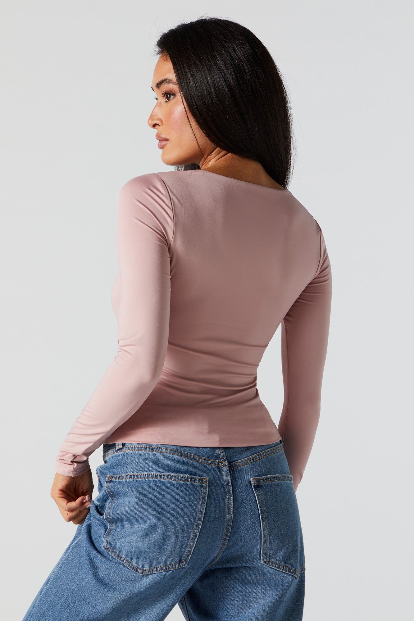 Contour Scoop Neck Long Sleeve Top sold by Urban Planet product image thumbnail 5