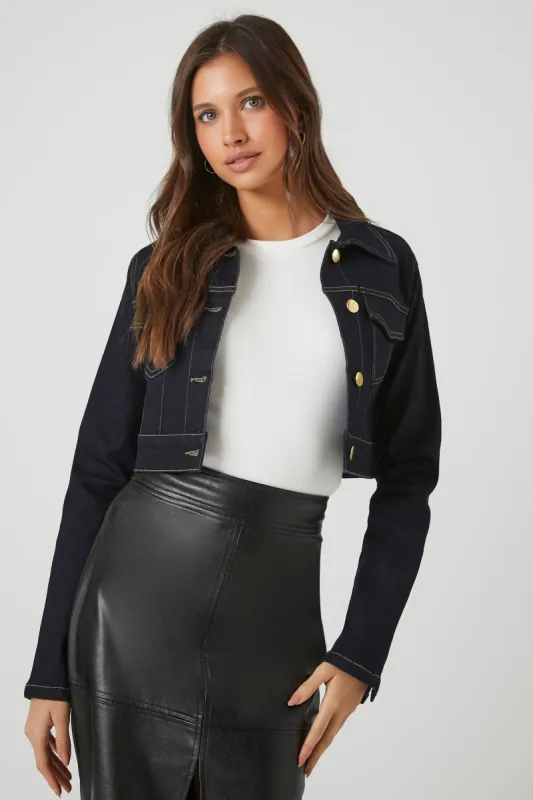 Cropped Denim Jacket sold by Urban Planet