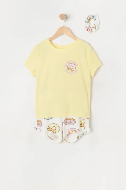 Girls Donut Graphic 3-Piece Pajama Set sold by Urban Planet