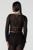 Crochet Cropped Long Sleeve Cover Up sold by Urban Planet
