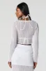 Crochet Cropped Long Sleeve Cover Up sold by Urban Planet