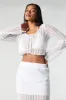 Crochet Cropped Long Sleeve Cover Up sold by Urban Planet