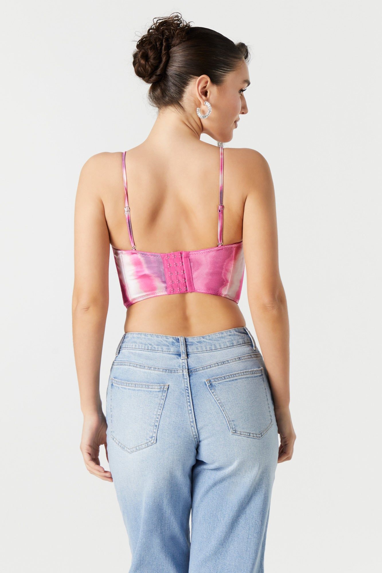 Abstract Print Satin Corset Top sold by Urban Planet product image thumbnail 2