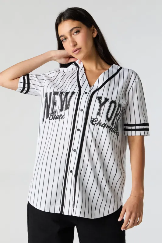 Graphic Mesh Baseball Jersey sold by Urban Planet