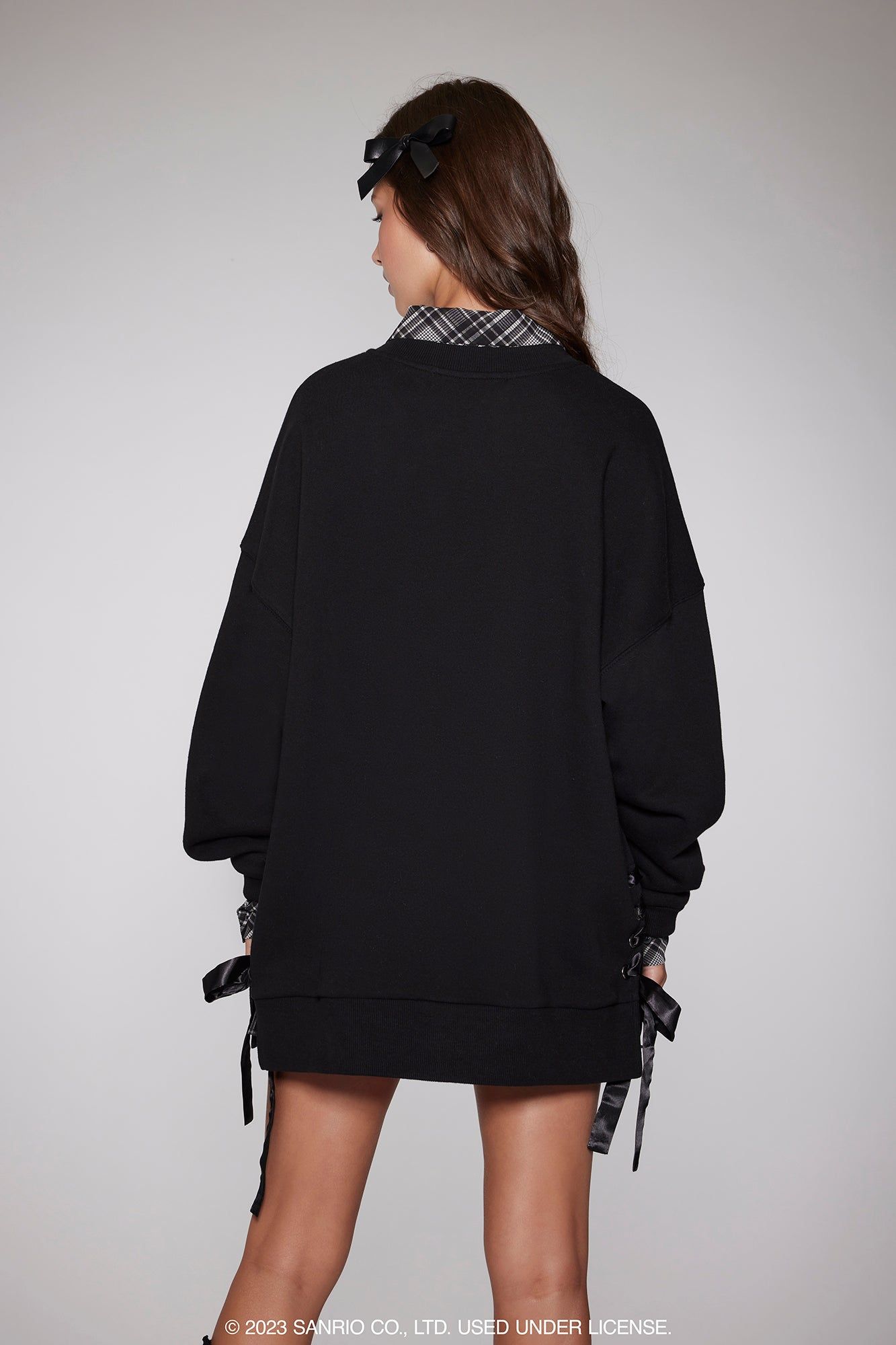 Rhinestone Kuromi Graphic Fleece Sweatshirt sold by Urban Planet product image thumbnail 3