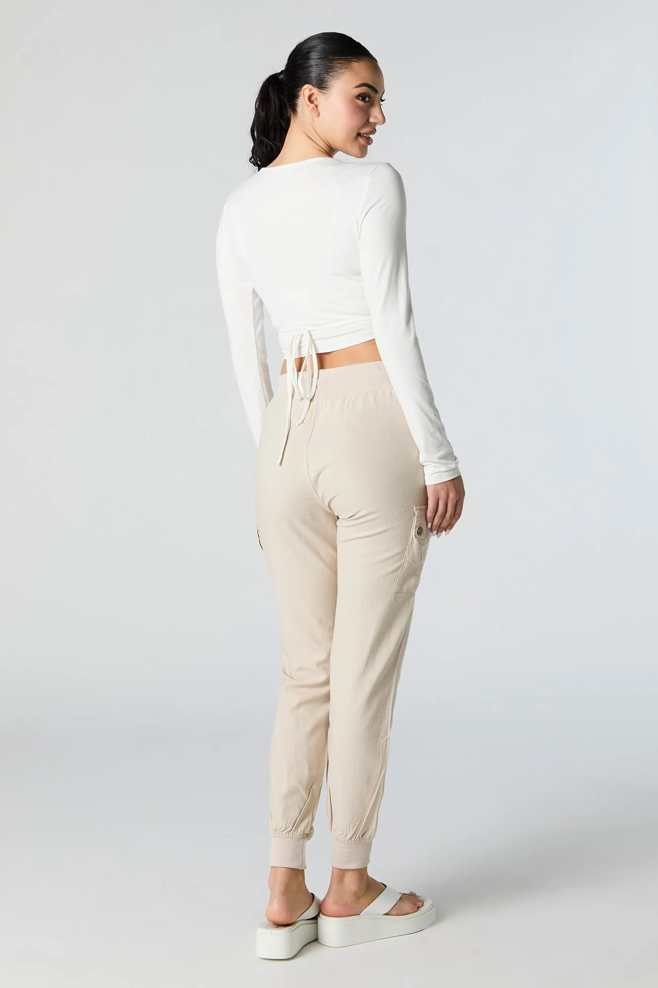 Jogger cargo en lin sold by Urban Planet product image thumbnail 3