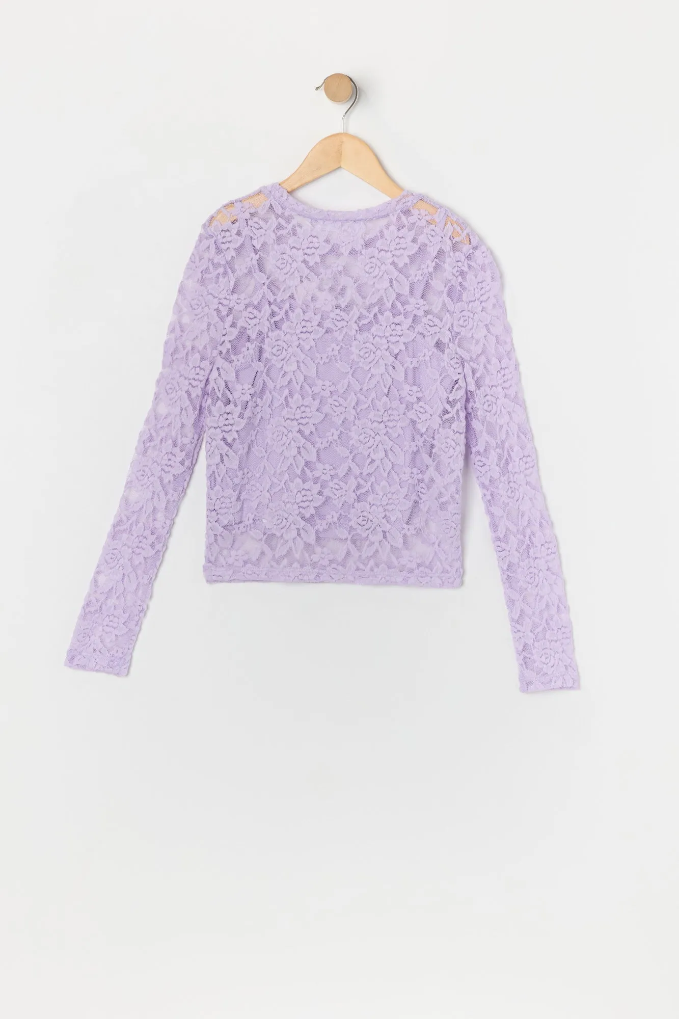 Ensemble avec haut à manches longues en dentelle et camisole pour fille sold by Urban Planet product image thumbnail 2