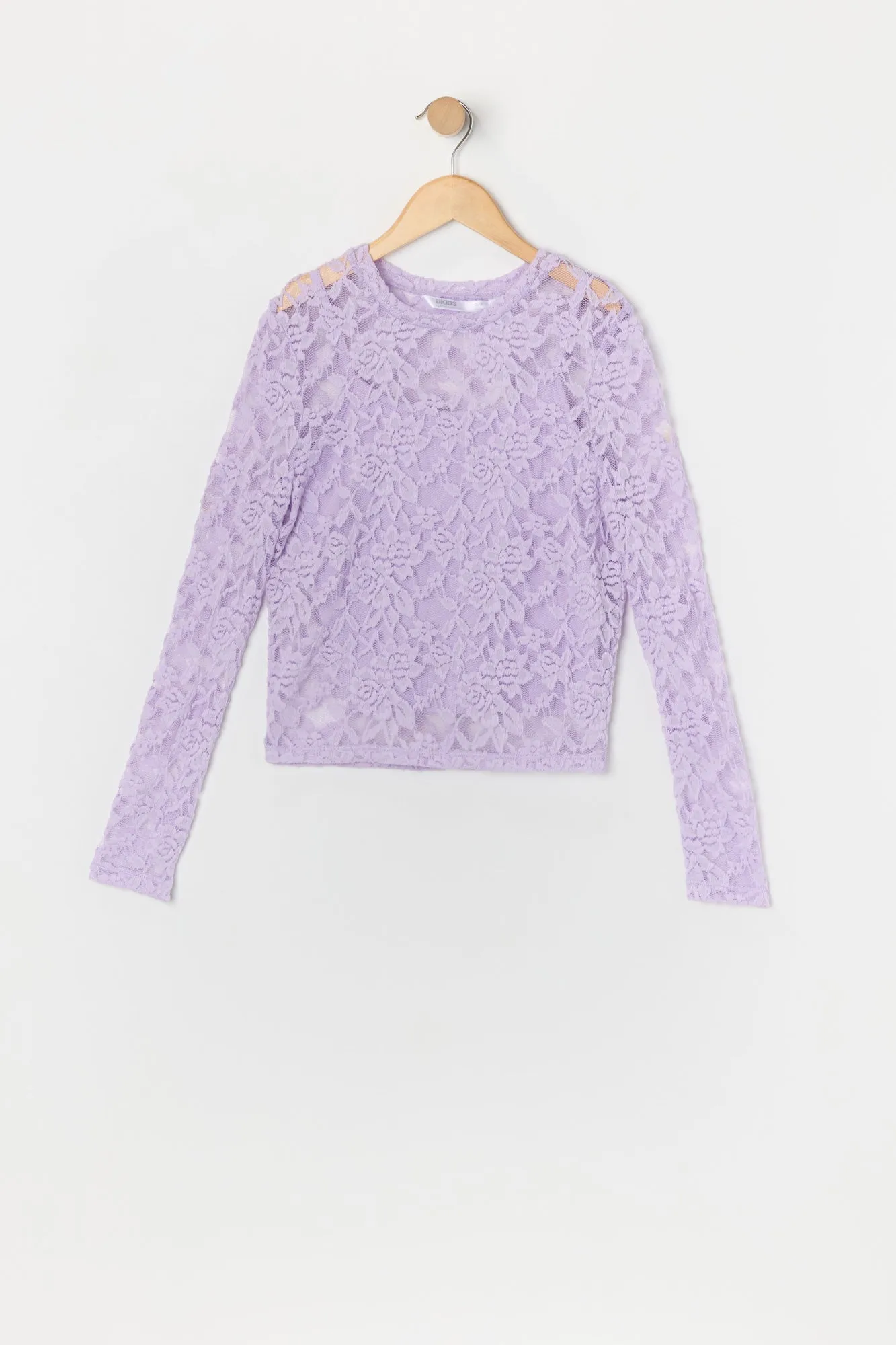 Ensemble avec haut à manches longues en dentelle et camisole pour fille sold by Urban Planet