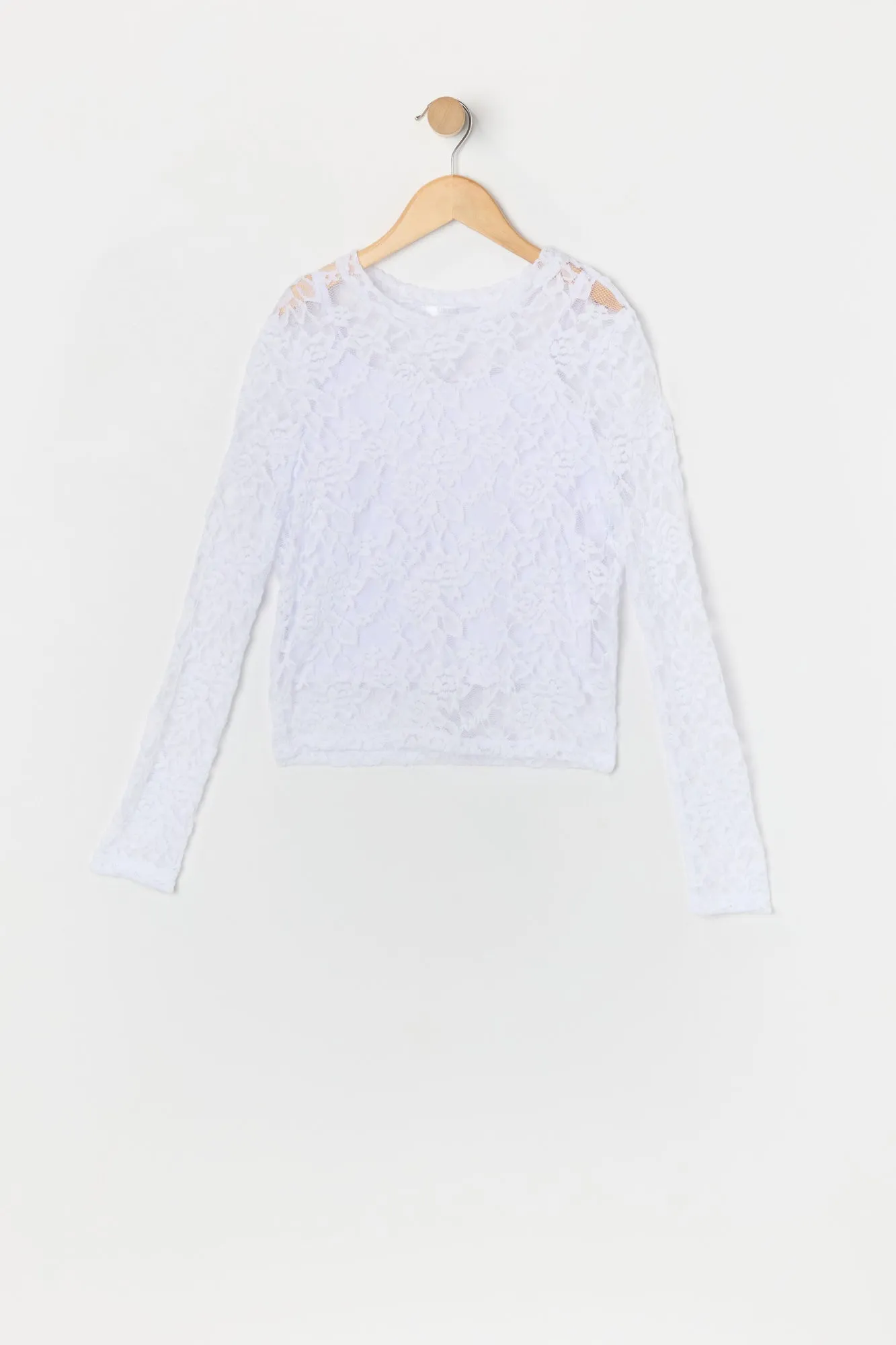 Ensemble avec haut à manches longues en dentelle et camisole pour fille sold by Urban Planet product image thumbnail 5