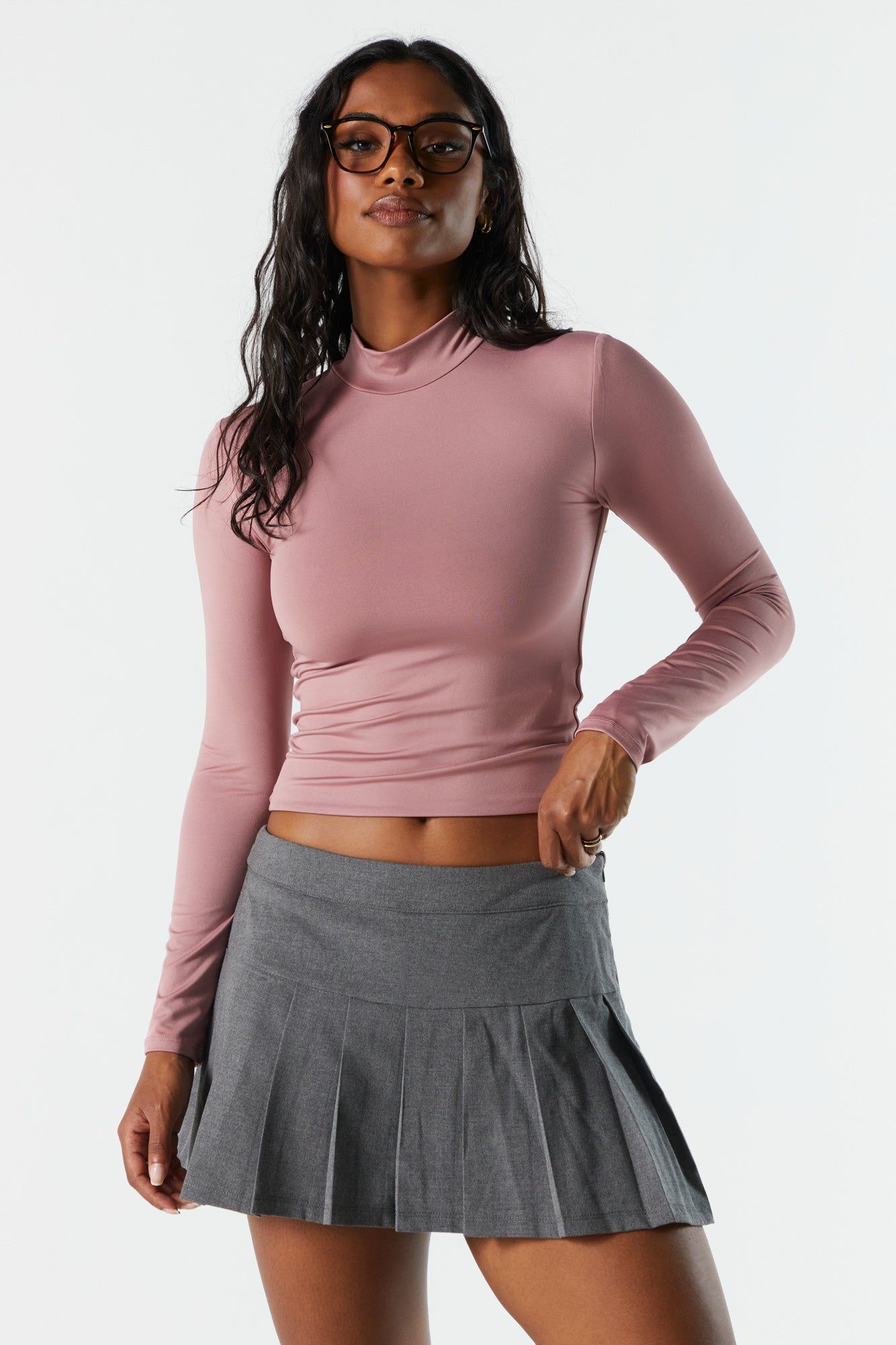 Haut profilé à manches longues avec col cheminée sold by Urban Planet product image thumbnail 13