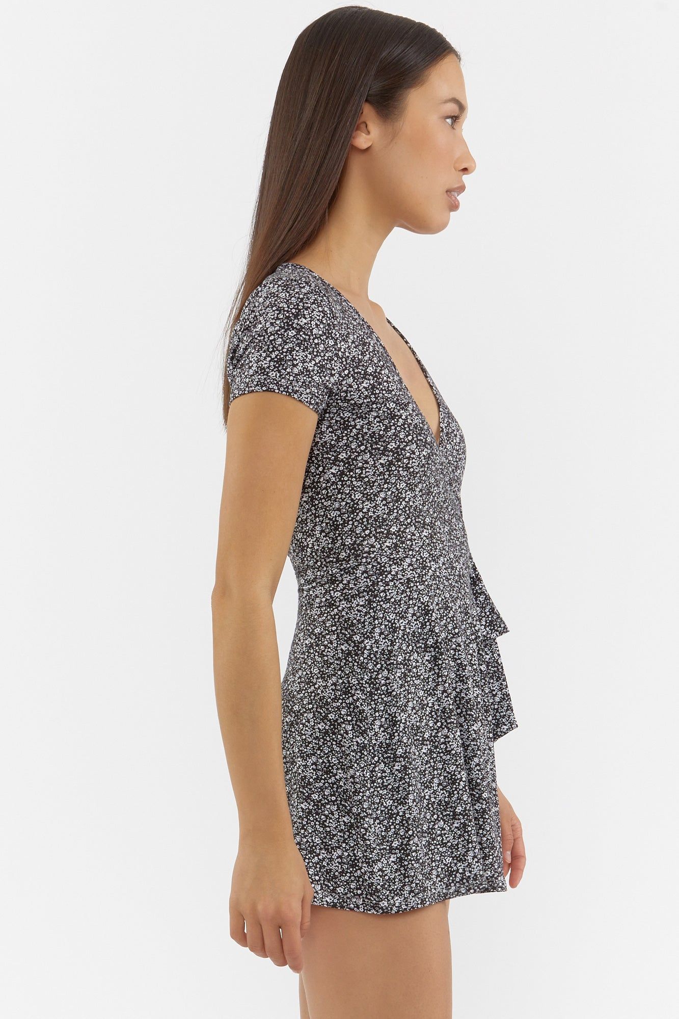 Floral Print Mini Romper sold by Urban Planet product image thumbnail 3