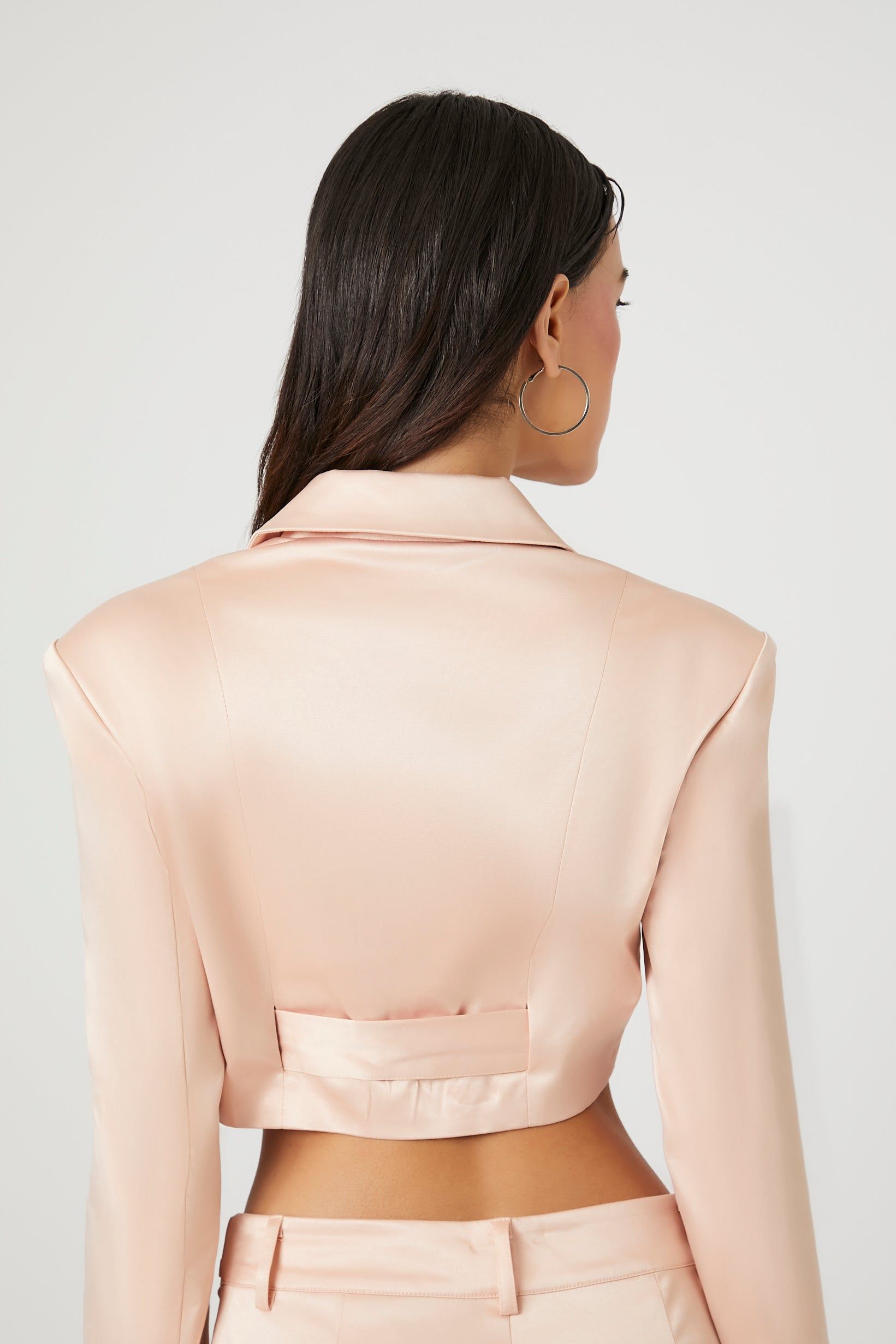 Satin Cropped Blazer sold by Urban Planet product image thumbnail 2