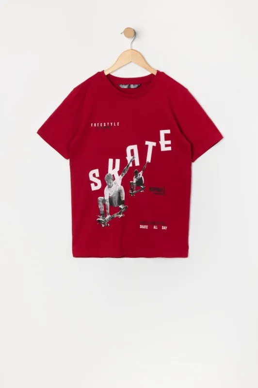 T-shirt à imprimé Skate All Day pour garçon sold by Urban Planet