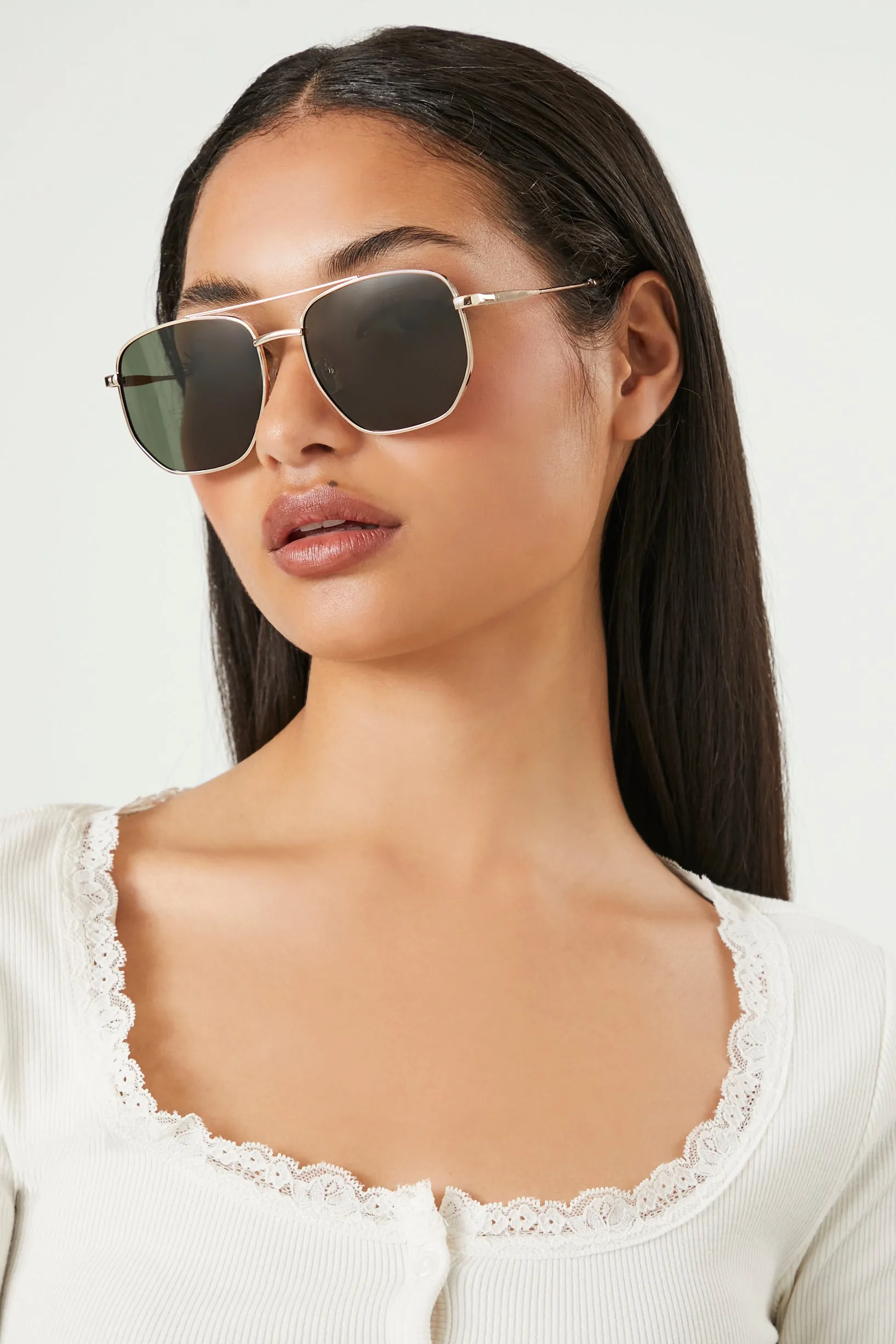 Oversized Aviator Sunglasses sold by Urban Planet product image thumbnail 4
